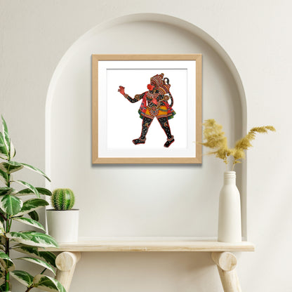 Tholu Bommalata Puppet - Lord Hanuman (Unframed)
