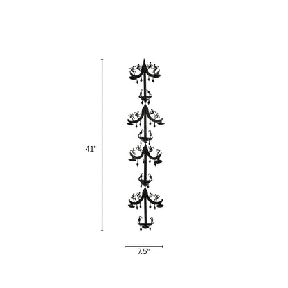 Multi-Tier Bastar Wrought Iron Hanging Tree Wall Sculpture