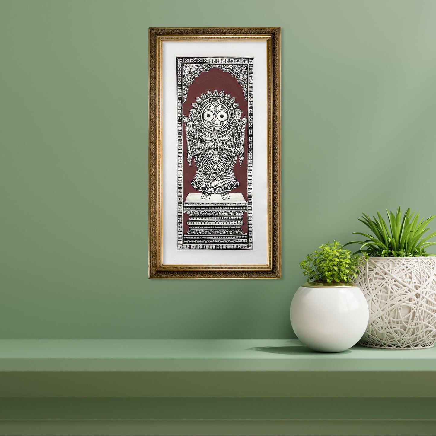 sovereign lord jagannath icon silk pattachitra painting - unframed