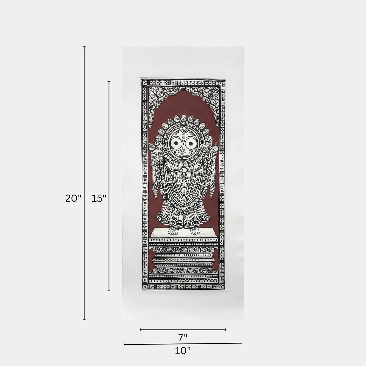 sovereign lord jagannath icon silk pattachitra painting - unframed