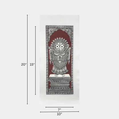 Sovereign Lord Jagannath Icon Silk Pattachitra Painting - Unframed