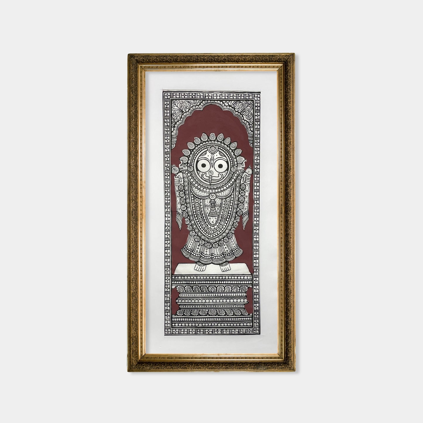 sovereign lord jagannath icon silk pattachitra painting - unframed