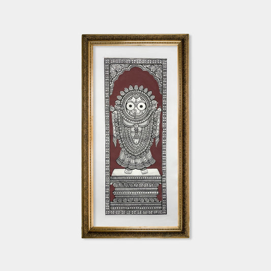 Sovereign Lord Jagannath Icon Silk Pattachitra Painting - Unframed