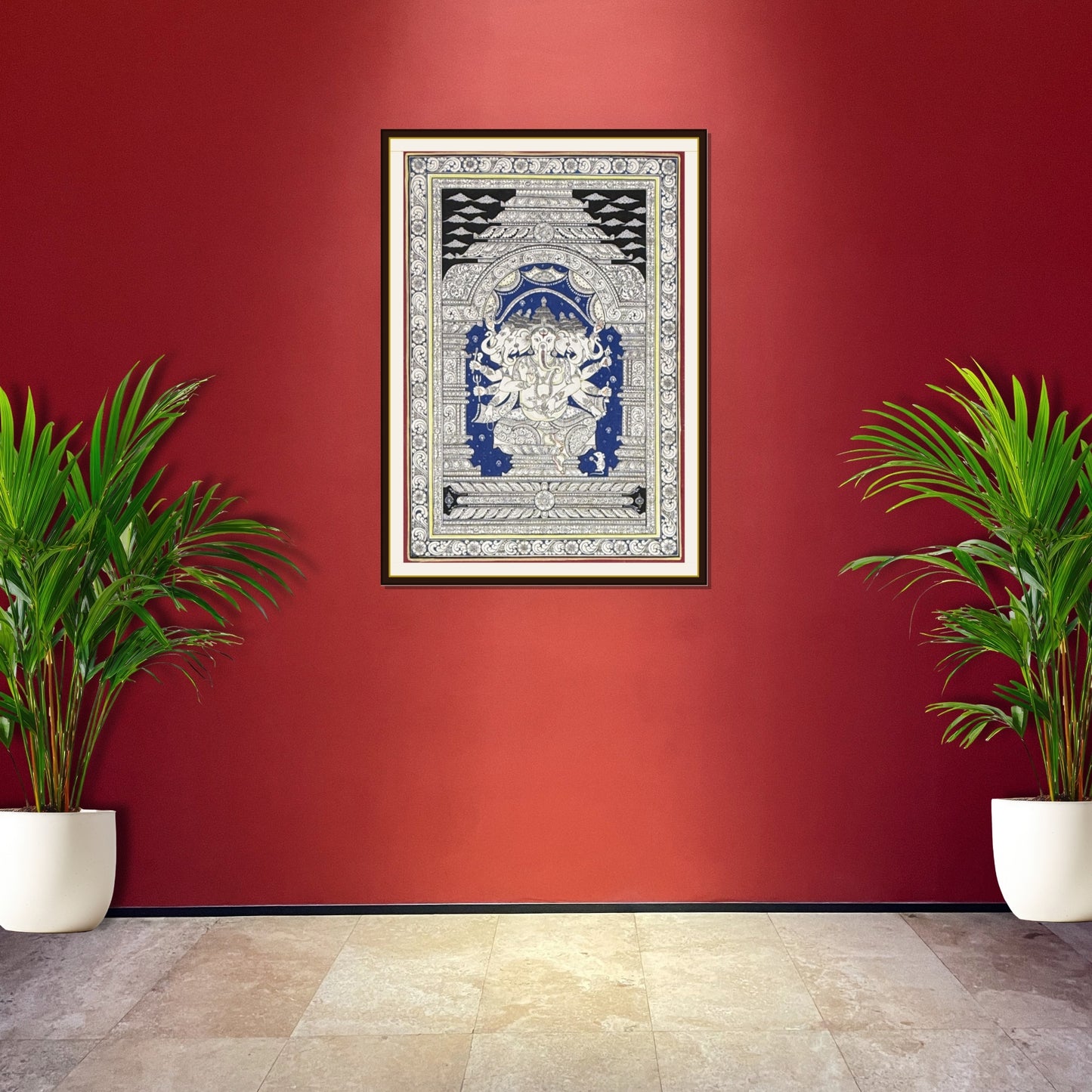 handmade panchamukhi ganesha pattachitra painting