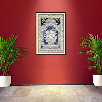 Handmade Panchamukhi Ganesha Pattachitra Painting