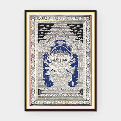Handmade Panchamukhi Ganesha Pattachitra Painting
