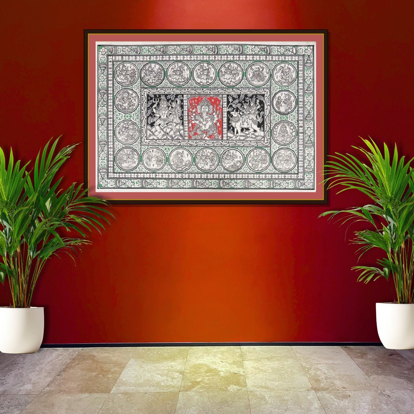 ganesha janma leela legend traditional odisha pattachitra painting