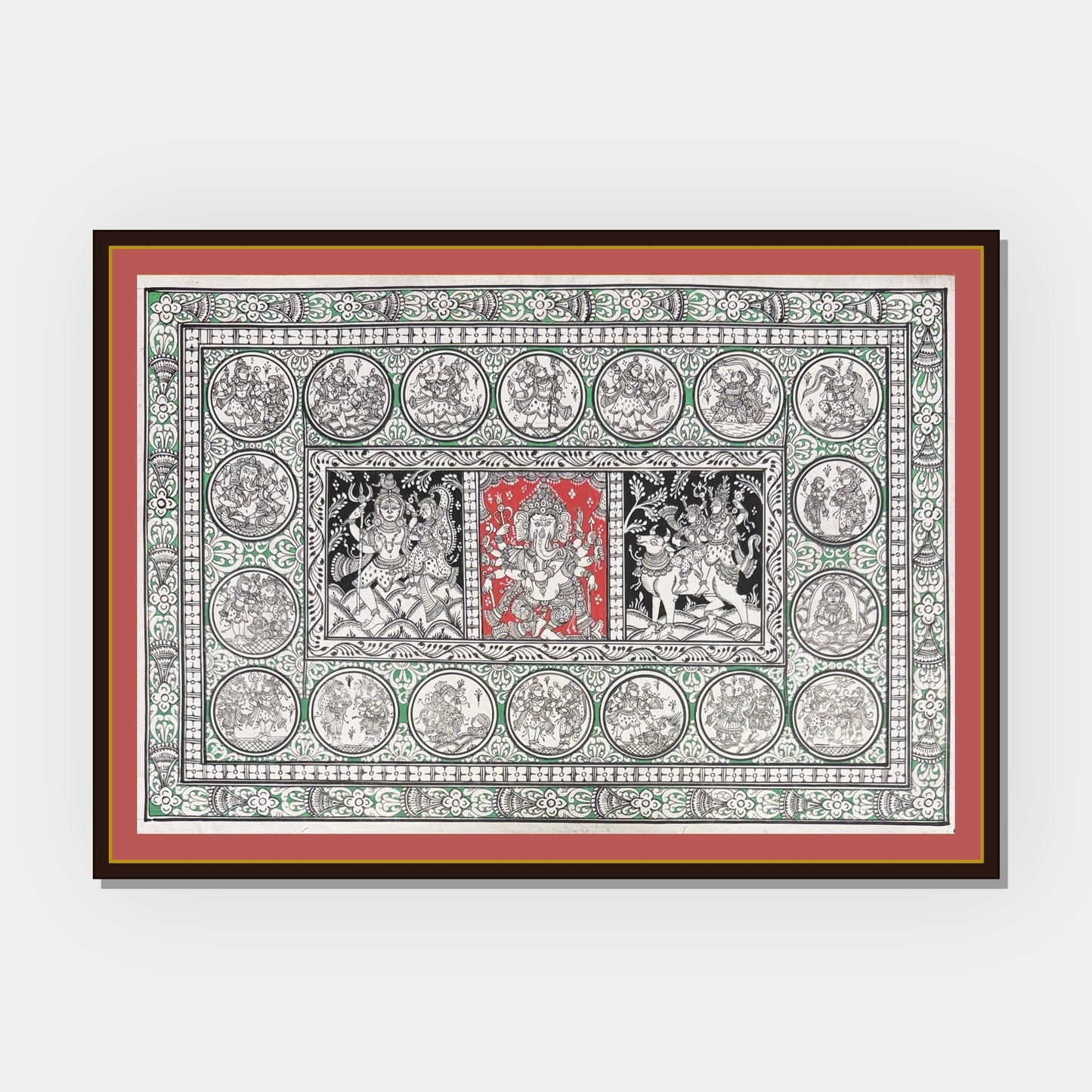 ganesha janma leela legend traditional odisha pattachitra painting