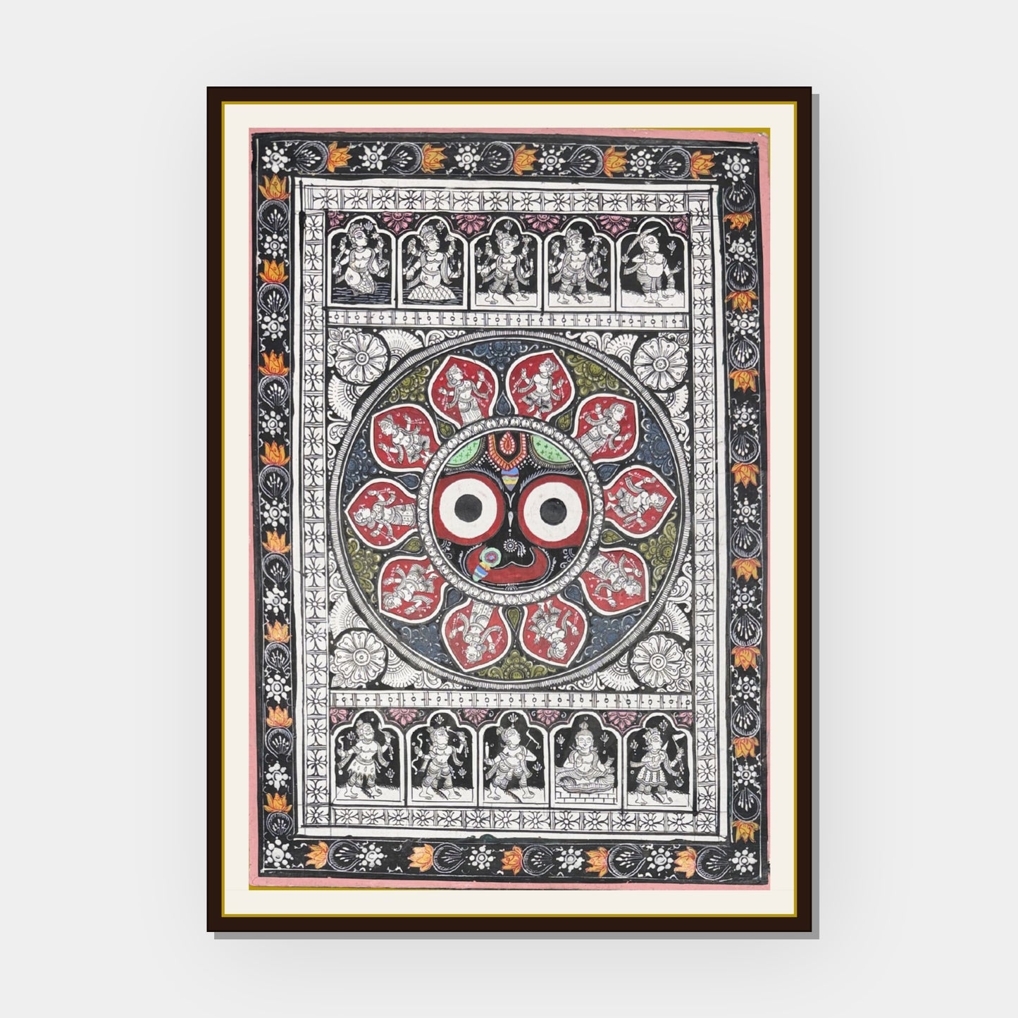 lord jagannath badapadma mandala with dashavatara pattachitra painting