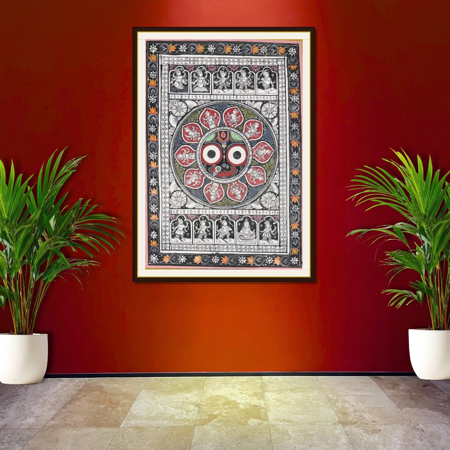 lord jagannath badapadma mandala with dashavatara pattachitra painting
