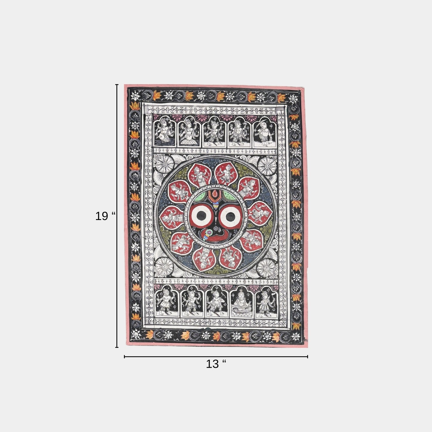 lord jagannath badapadma mandala with dashavatara pattachitra painting