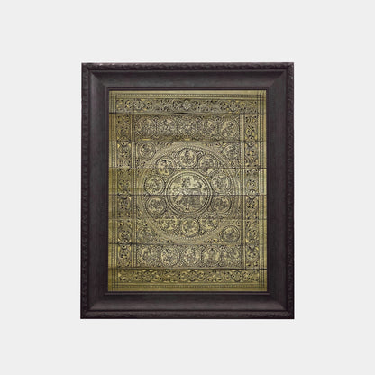 Handcrafted Odisha Palm Leaf Engraving - Radha Krishna Raas Leela & Dashavatara
