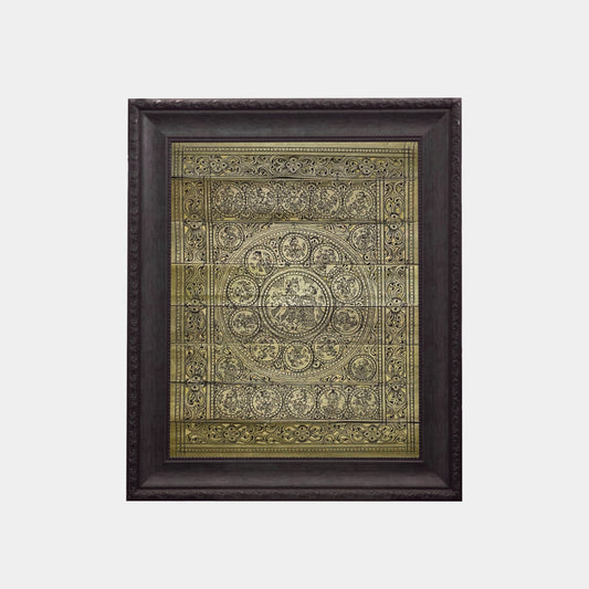 Handcrafted Odisha Palm Leaf Engraving - Radha Krishna Raas Leela & Dashavatara
