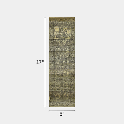 Handcrafted Odisha Palm Leaf Vertical Scroll - Radha Krishna & Dashavatara
