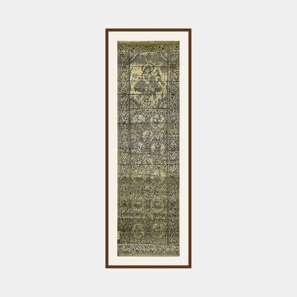 Handcrafted Odisha Palm Leaf Vertical Scroll - Radha Krishna & Dashavatara