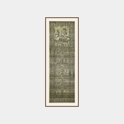 Handcrafted Odisha Palm Leaf Vertical Scroll - Lord Ganesha, Shivling & Dashavatara