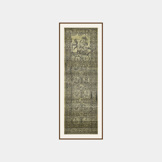 Handcrafted Odisha Palm Leaf Vertical Scroll - Lord Ganesha, Shivling & Dashavatara