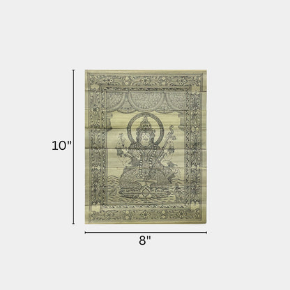 Handcrafted Odisha Palm Leaf Engraving - Goddess Saraswati (Talapatrachitra)