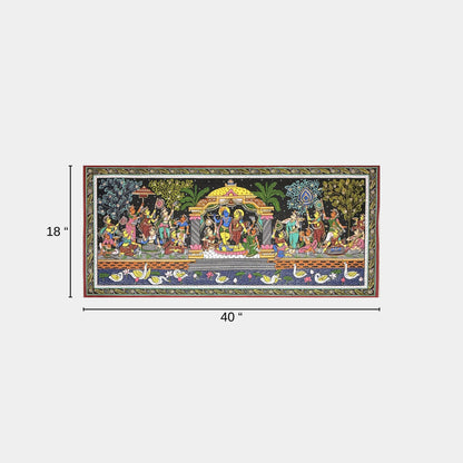 Handmade Radha Krishna Eternal Love Odisha Pattachitra Painting
