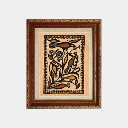 Symbolic Sohrai Painting - The Tree of Life (Unframed)