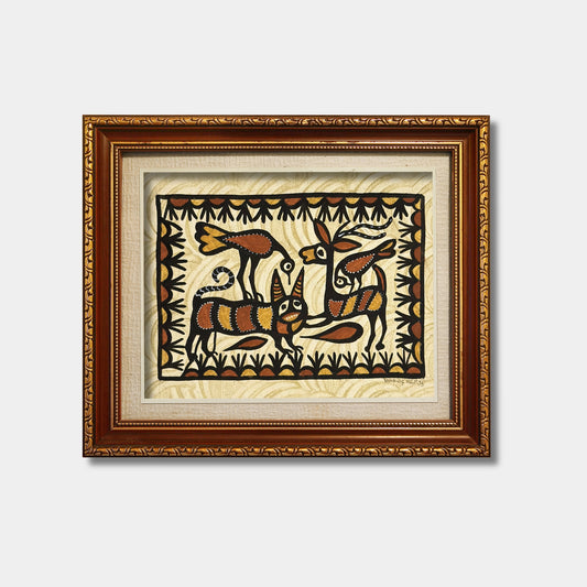 Traditional Sohrai Forest Harmony Wall Art (Unframed)
