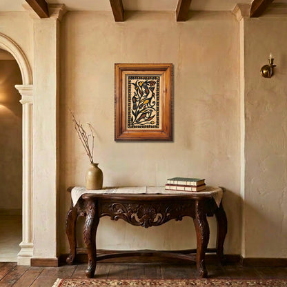 Traditional Sohrai Tree of Life & Birds Wall Art (Unframed)