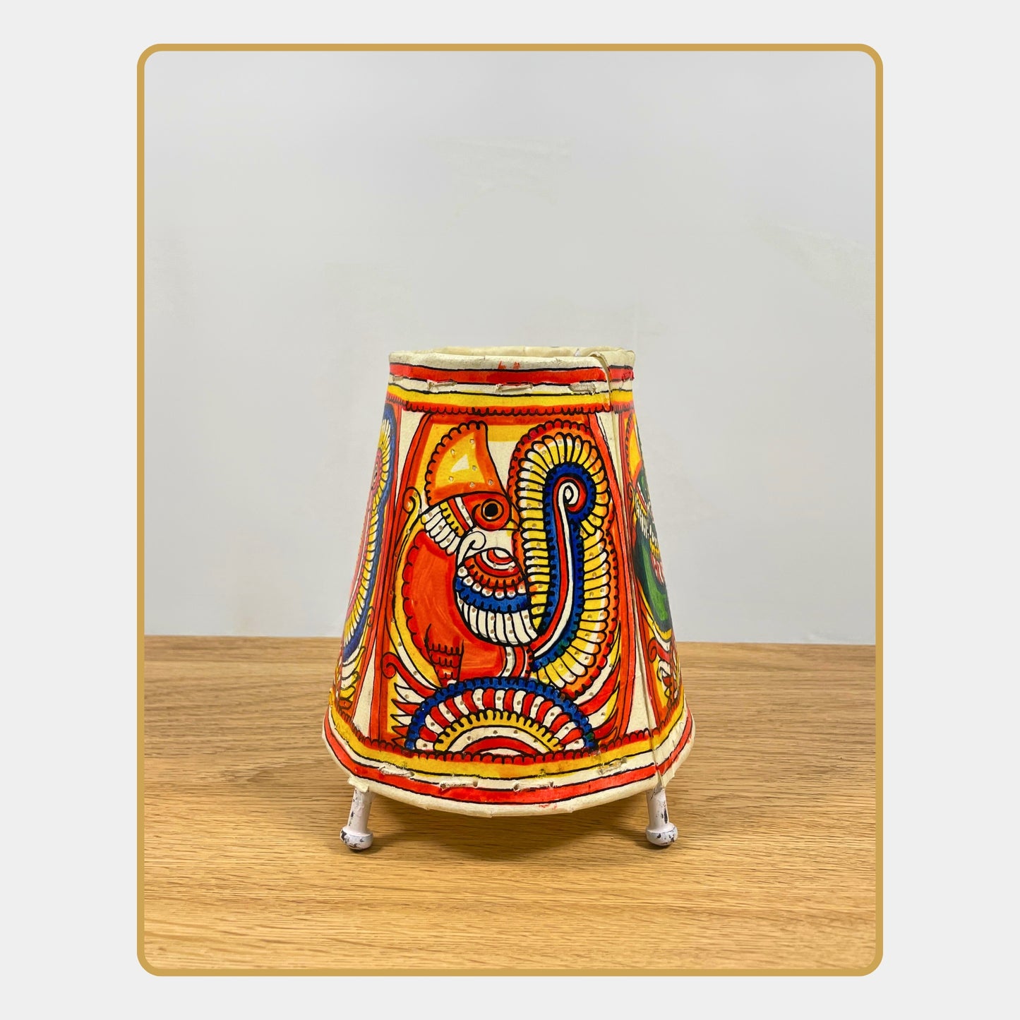 tholu bommalata lamp – peacock (5" - conical)