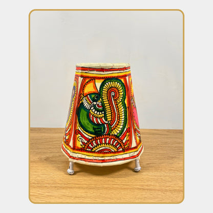 Tholu Bommalata Lamp – Peacock (5" - Conical)