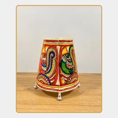 Tholu Bommalata Lamp – Peacock (5" - Conical)