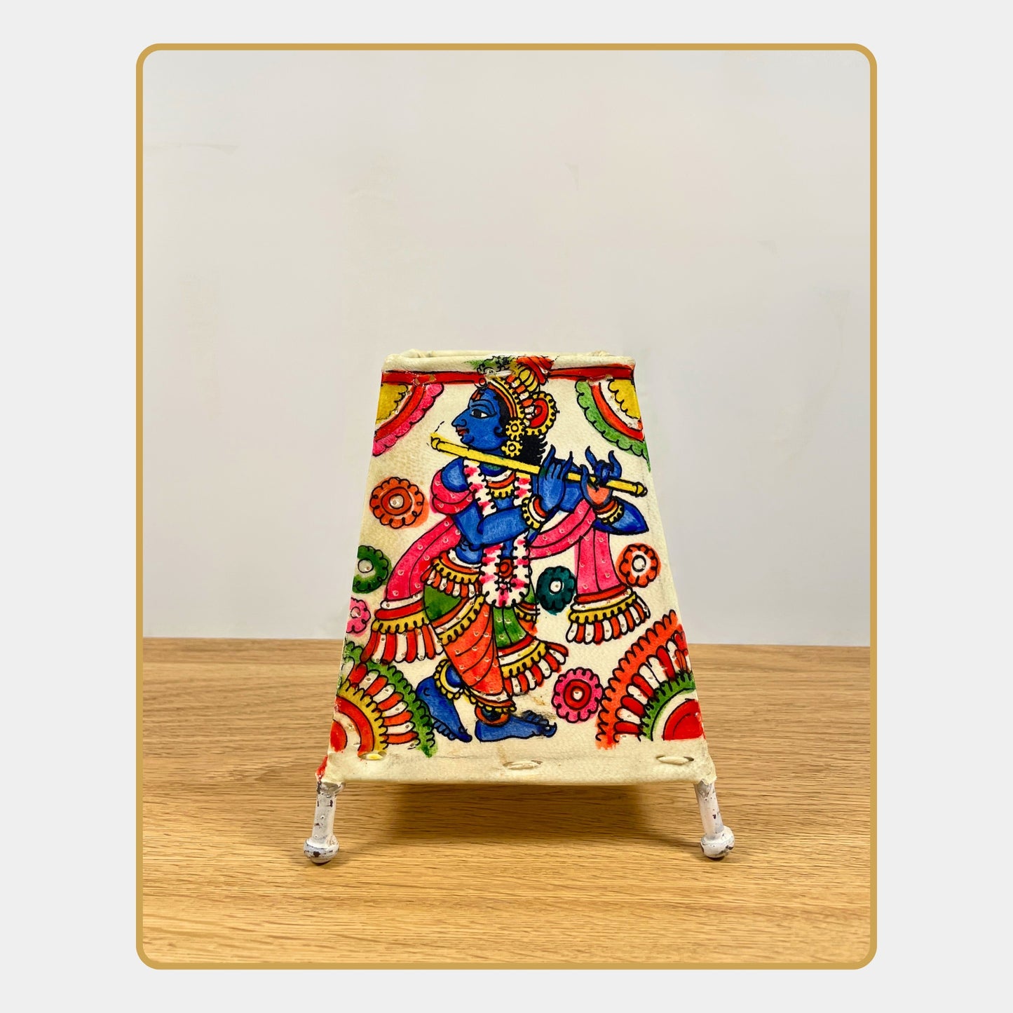 tholu bommalata lamp – radha krishna (5" - rectangular)