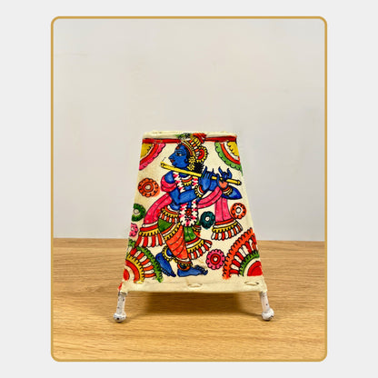 Tholu Bommalata Lamp – Radha Krishna (5" - Rectangular)
