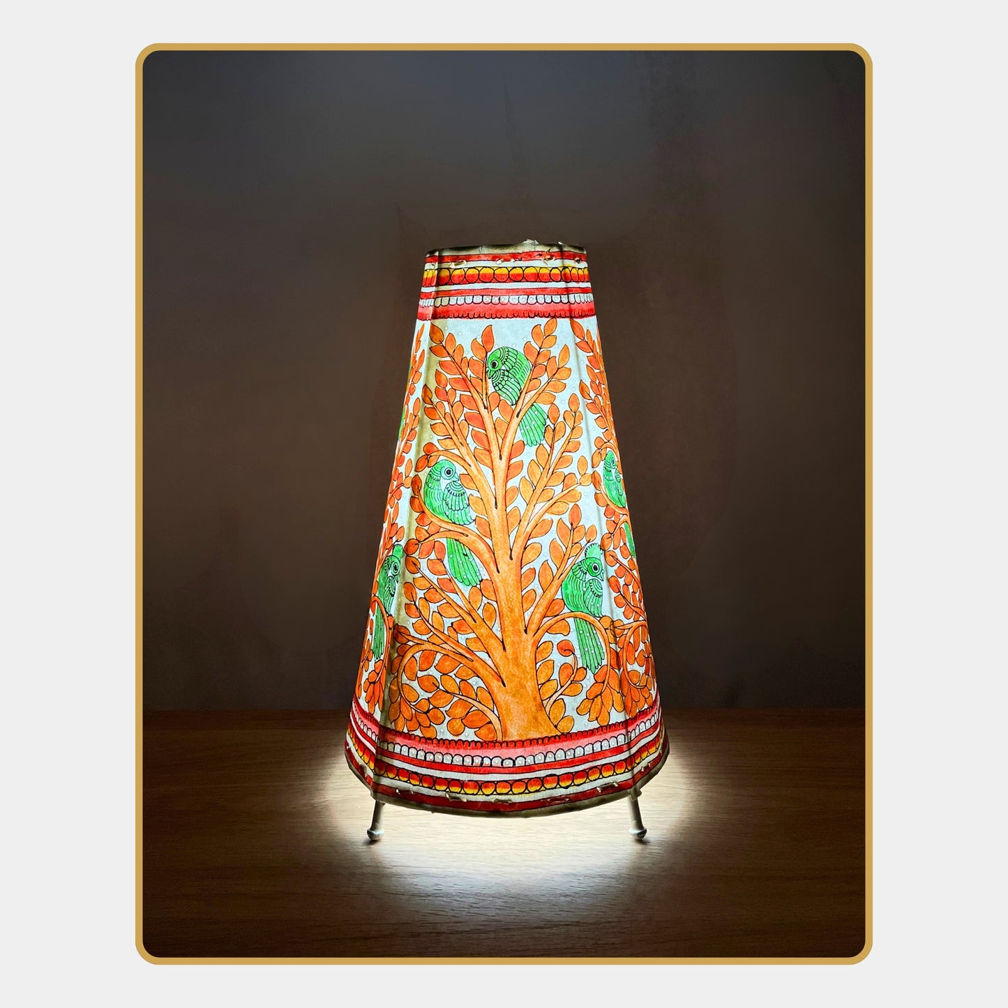 tholu bommalata lamp – tree of life (12" -conical)