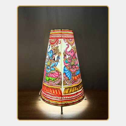 Tholu Bommalata Lamp – Lord Ganesha in a Divine Pose (12" -Conical)