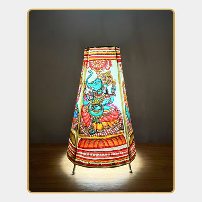 Tholu Bommalata Lamp – Lord Ganesha in a Divine Pose (12" -Conical)
