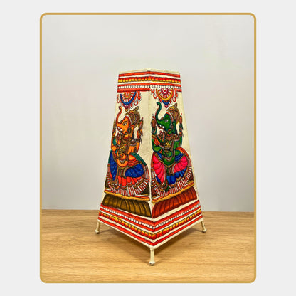 Tholu Bommalata Lamp – Lord Ganesha in a Divine Pose (12" - Rectangular)