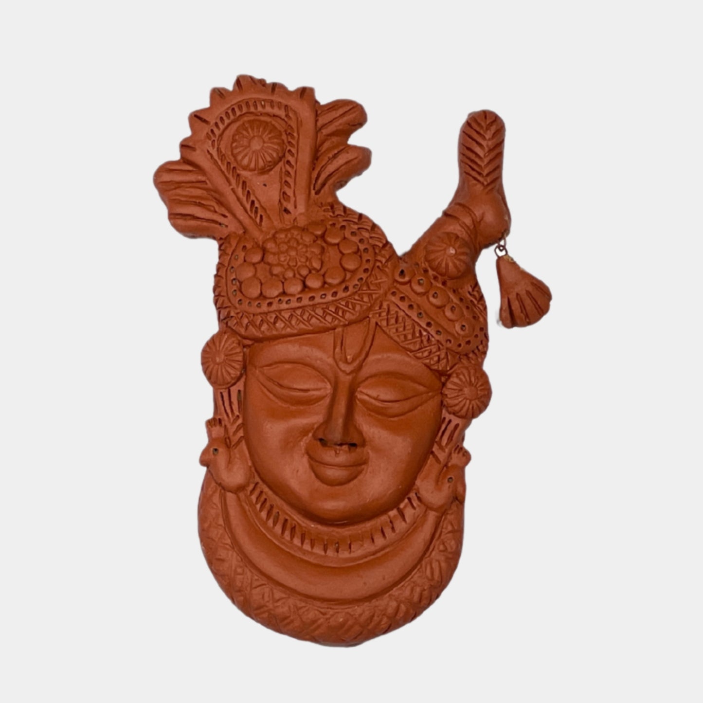 terracotta wall hanging - lord krishna