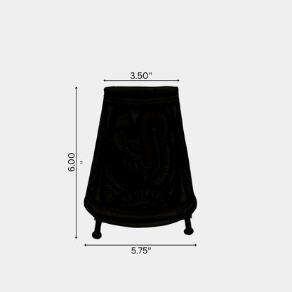Tholu Bommalata Lamp – Peacock & Flowers (5" - Conical)