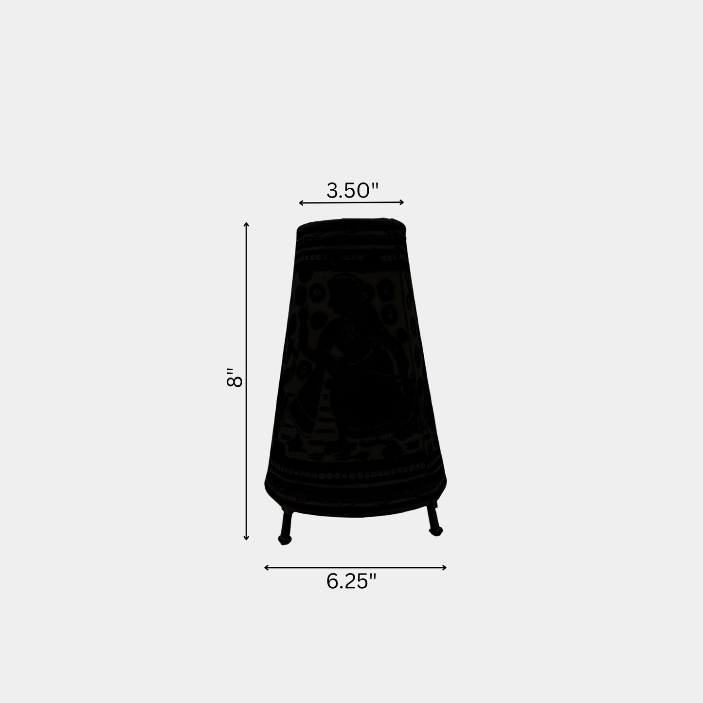tholu bommalata lamp – radha krishna raas leela  (8" - conical)