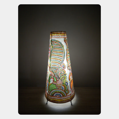 Tholu Bommalata Lamp – Peacock (16" - Conical)