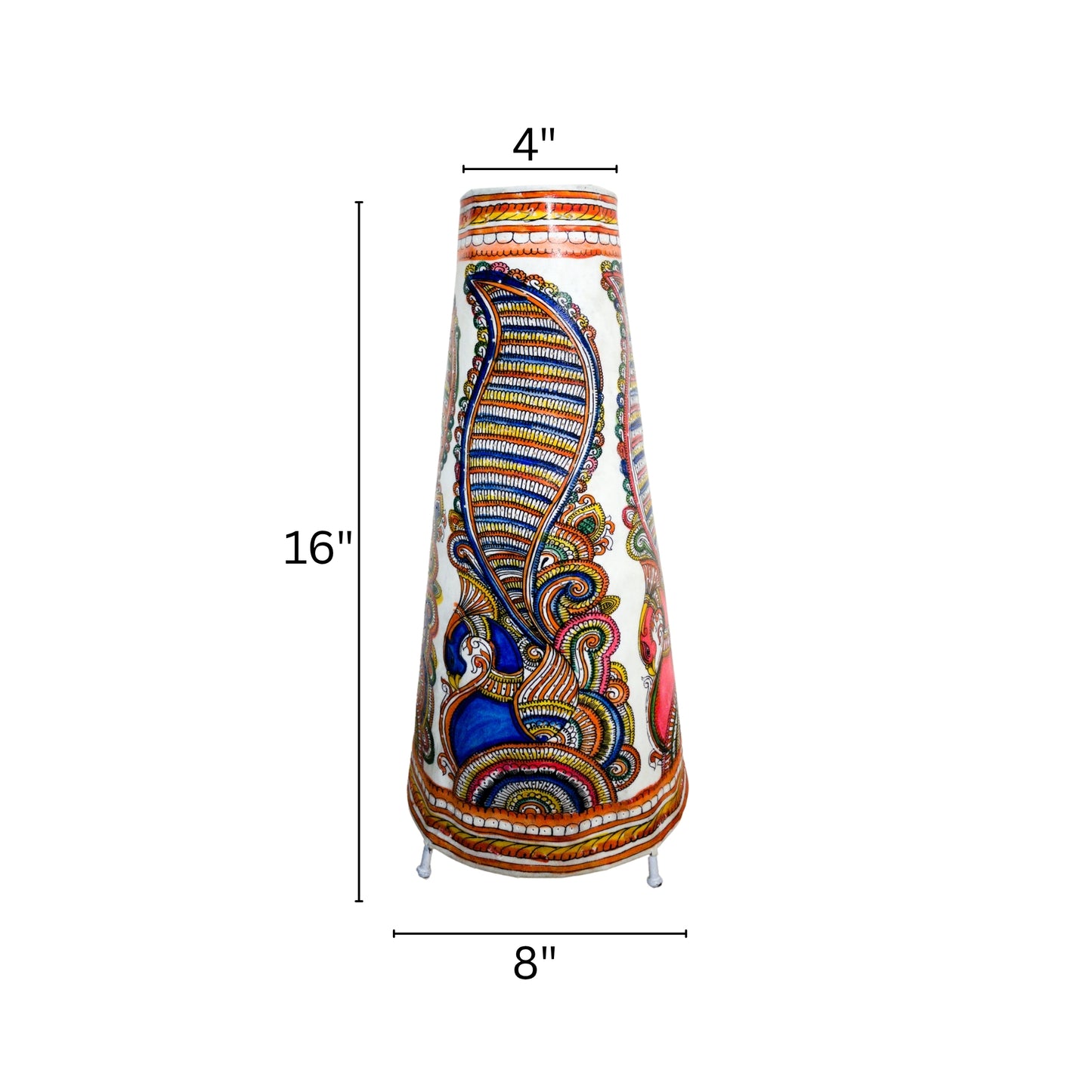 tholu bommalata lamp – peacock (16" - conical)