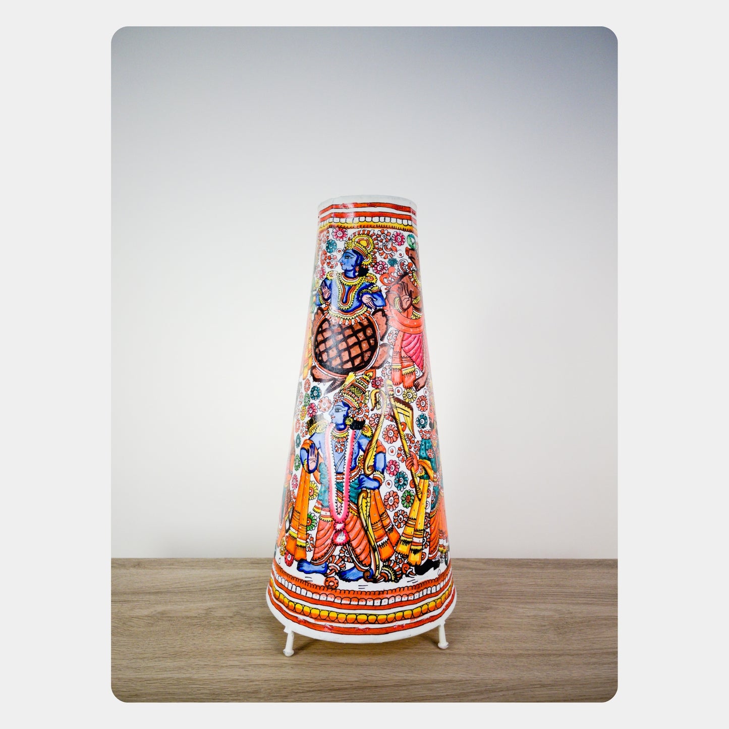 tholu bommalata lamp – vishnu avatar (16" - conical)