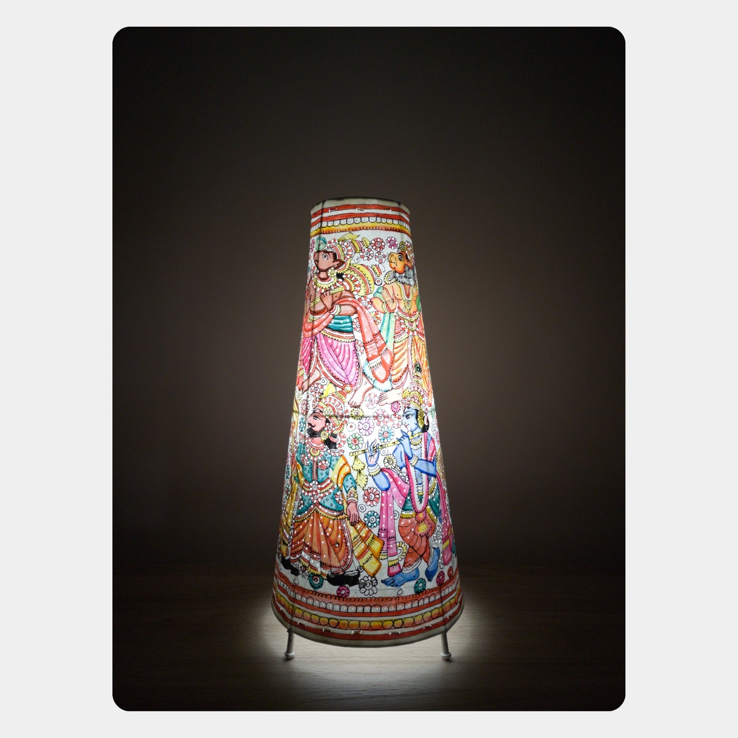 tholu bommalata lamp – vishnu avatar (16" - conical)