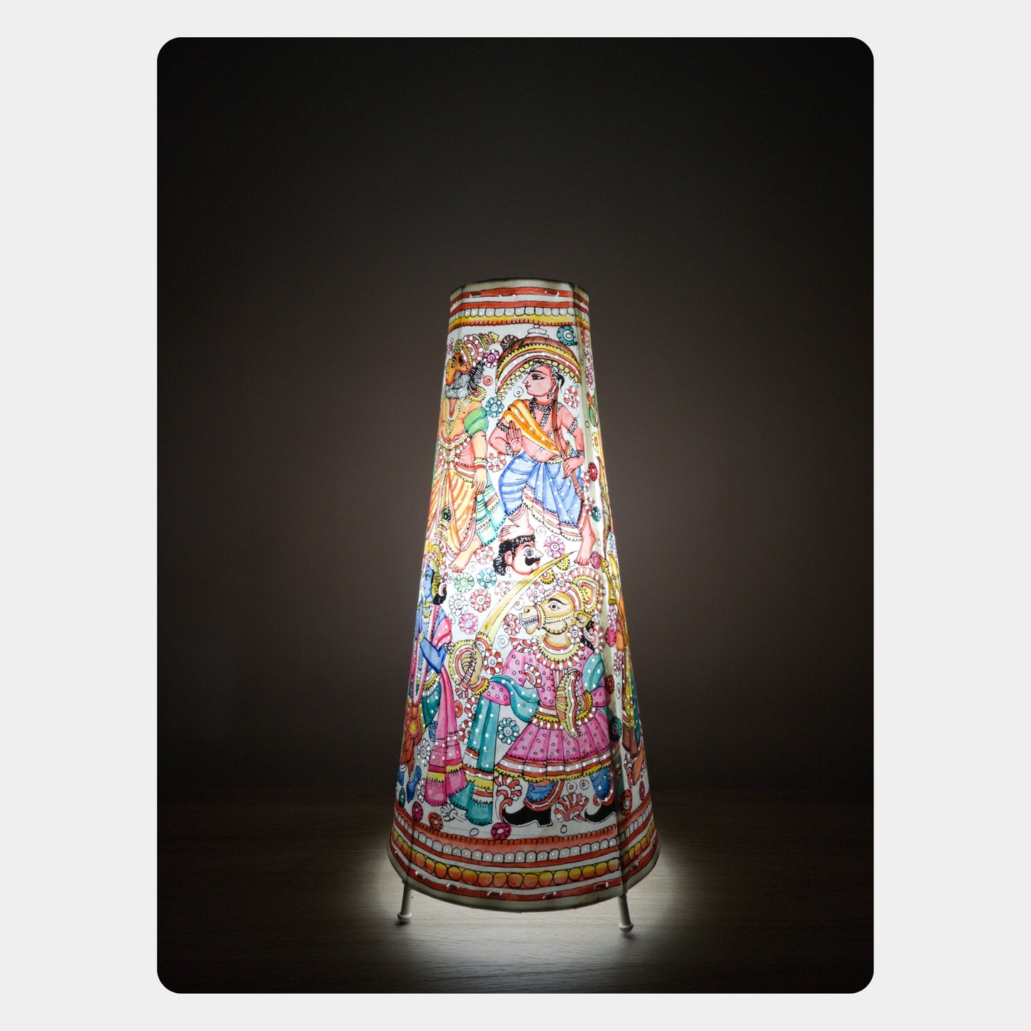 tholu bommalata lamp – vishnu avatar (16" - conical)