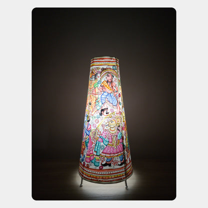 Tholu Bommalata Lamp – Vishnu Avatar (16" - Conical)