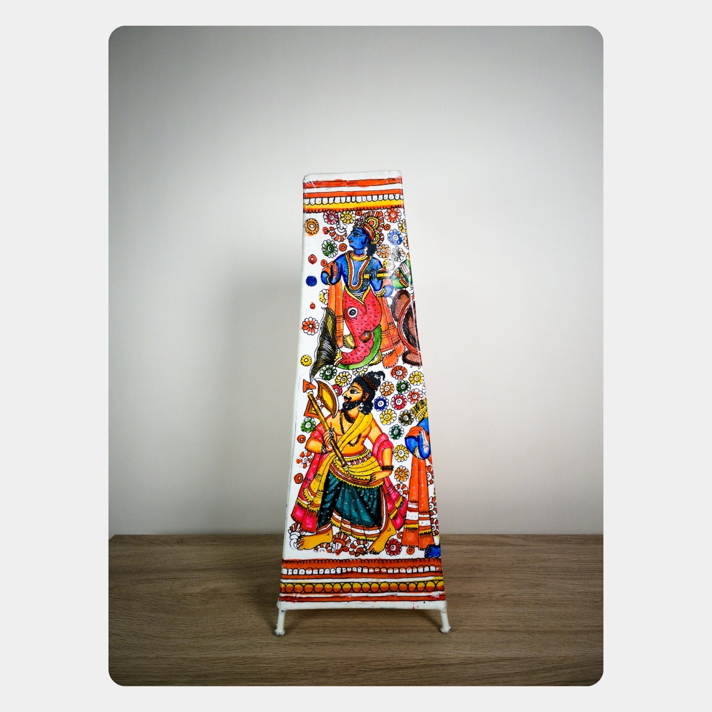 tholu bommalata lamp – vishnu avatar (16" - rectangular)