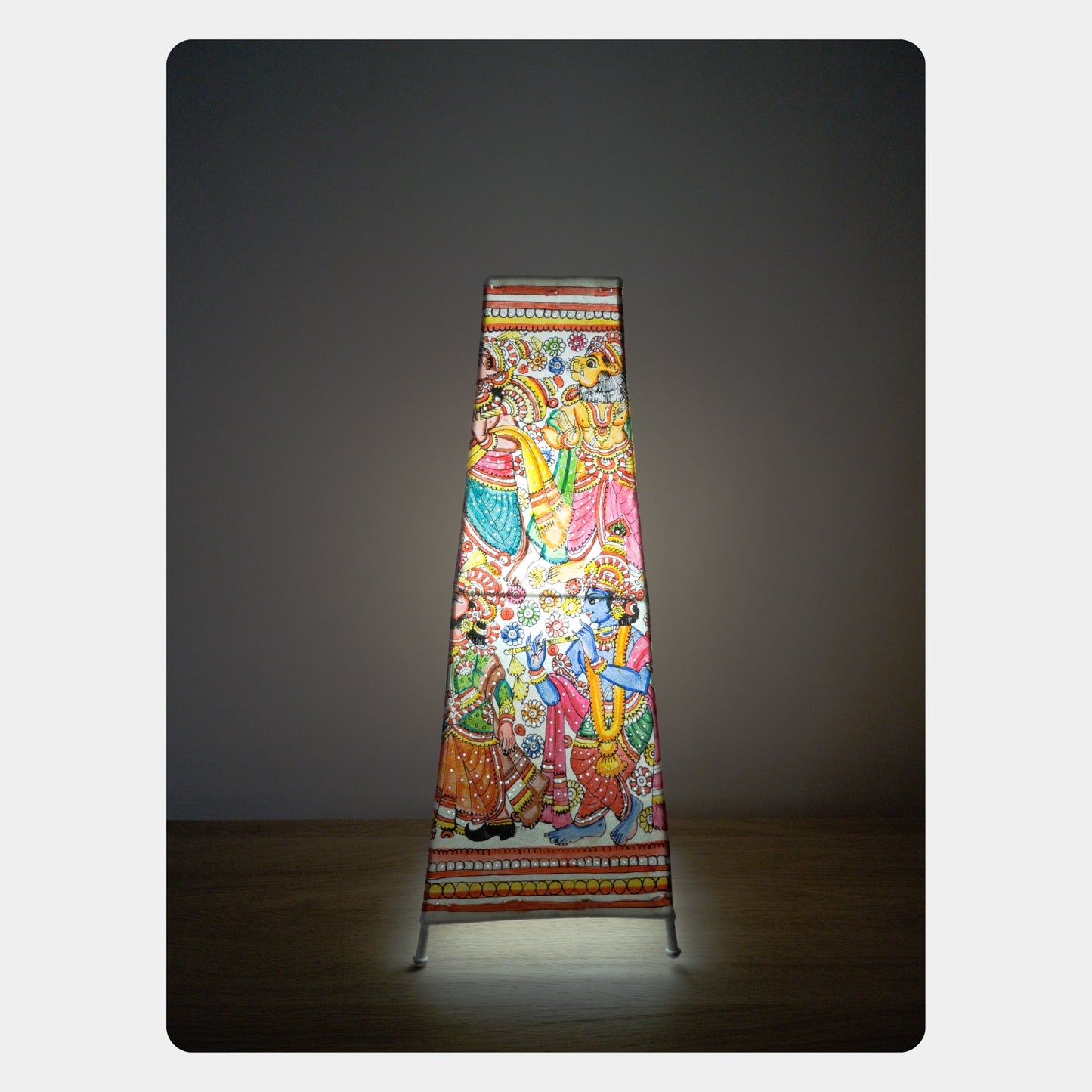 tholu bommalata lamp – vishnu avatar (16" - rectangular)