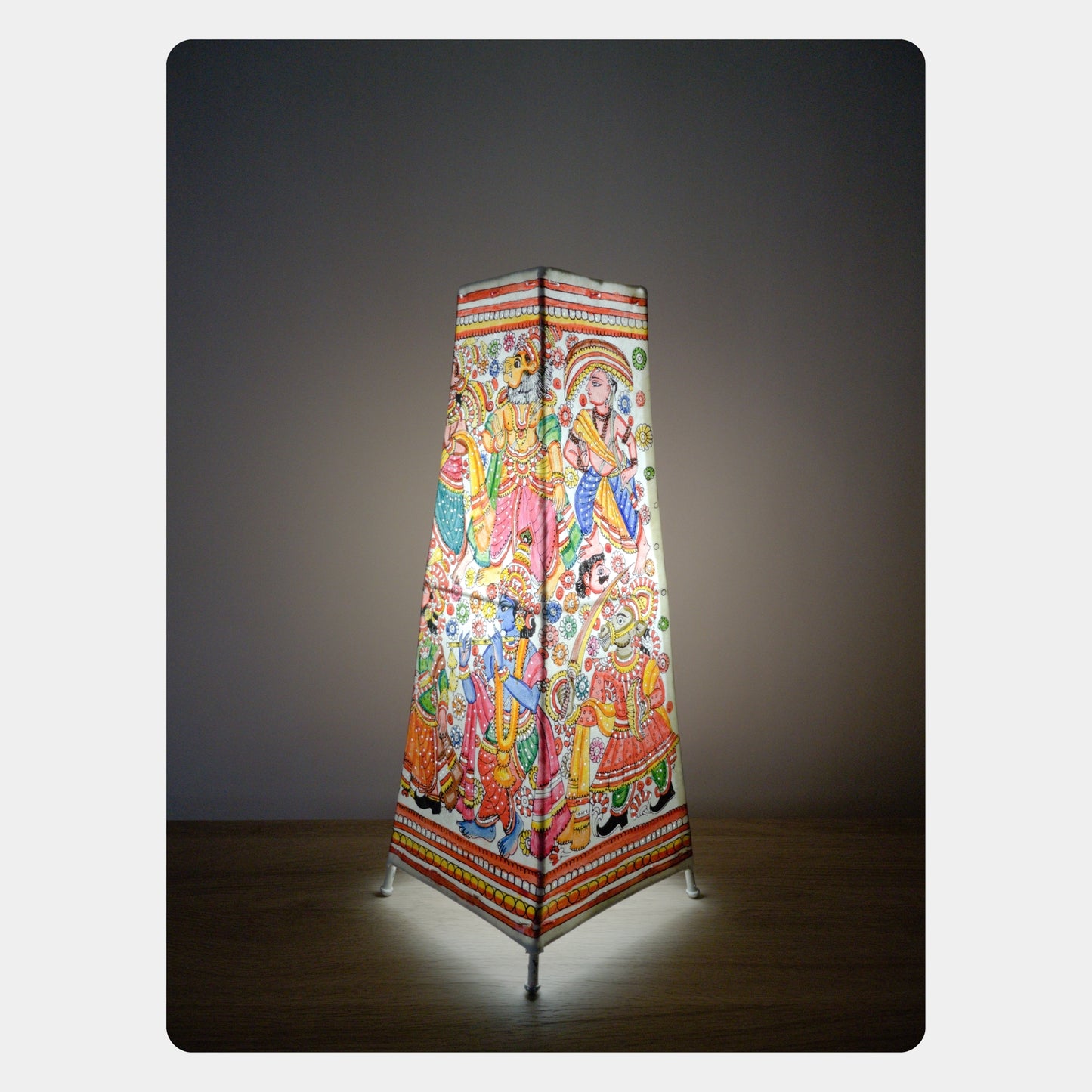 tholu bommalata lamp – vishnu avatar (16" - rectangular)