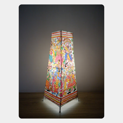 Tholu Bommalata Lamp – Vishnu Avatar (16" - Rectangular)
