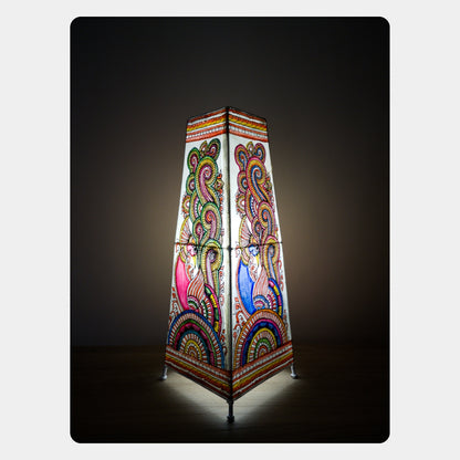 Tholu Bommalata Lamp – Peacock (16" - Rectangular)