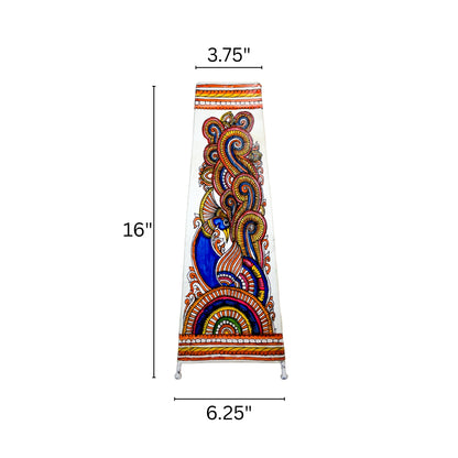 Tholu Bommalata Lamp – Peacock (16" - Rectangular)